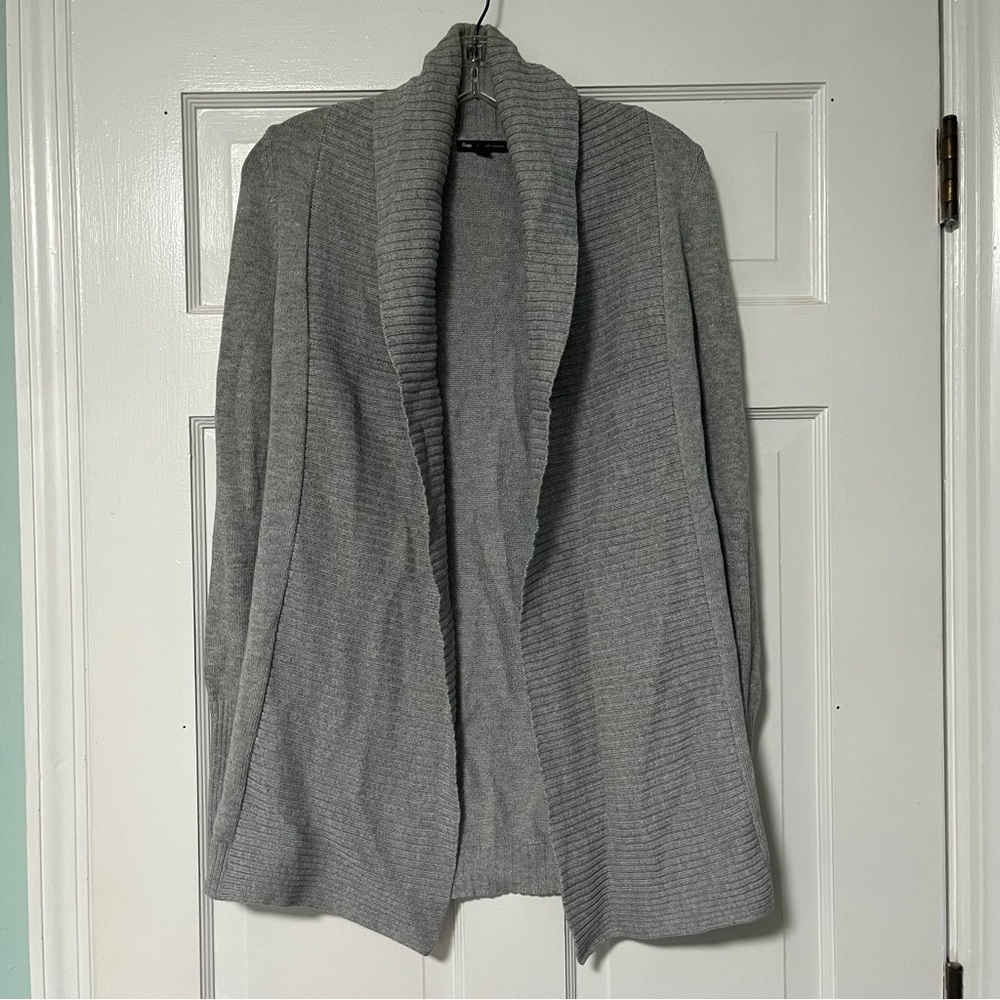 GAP Light Gray Cashmere blend open front Cardigan